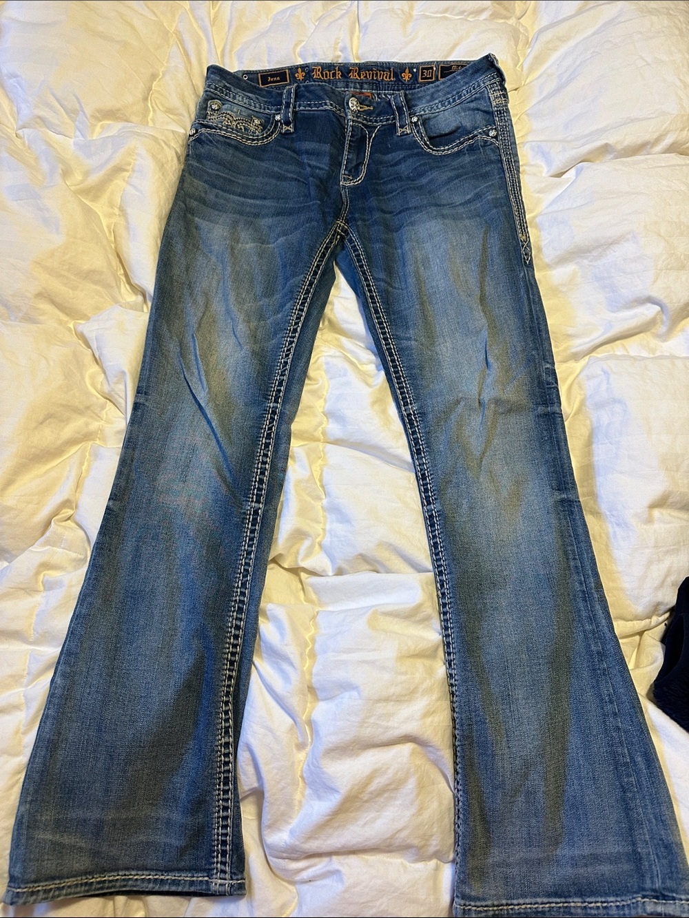 Rock Revival Women's Medium Blue Wide Leg Jeans